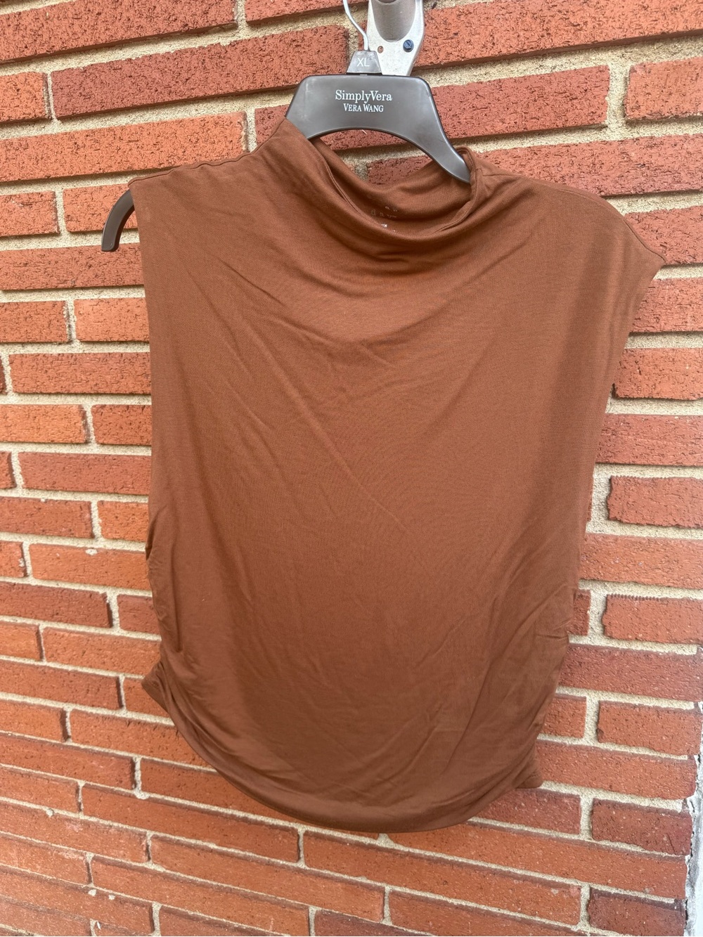 a new day Brown Mock Neck Sleeveless Tank